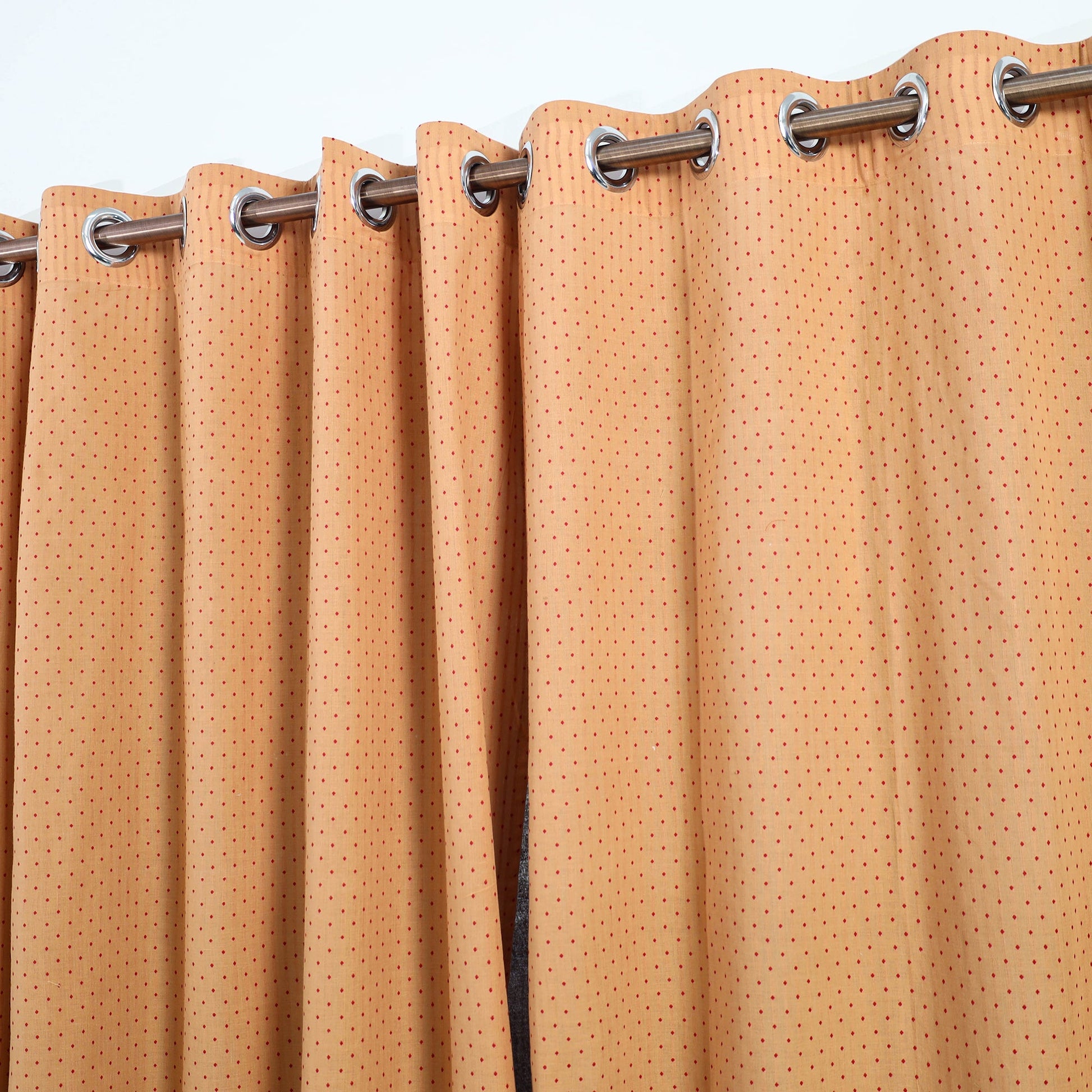 Beige - Cotton Window Jacquard Curtain (5 x 3 Feet) 24
