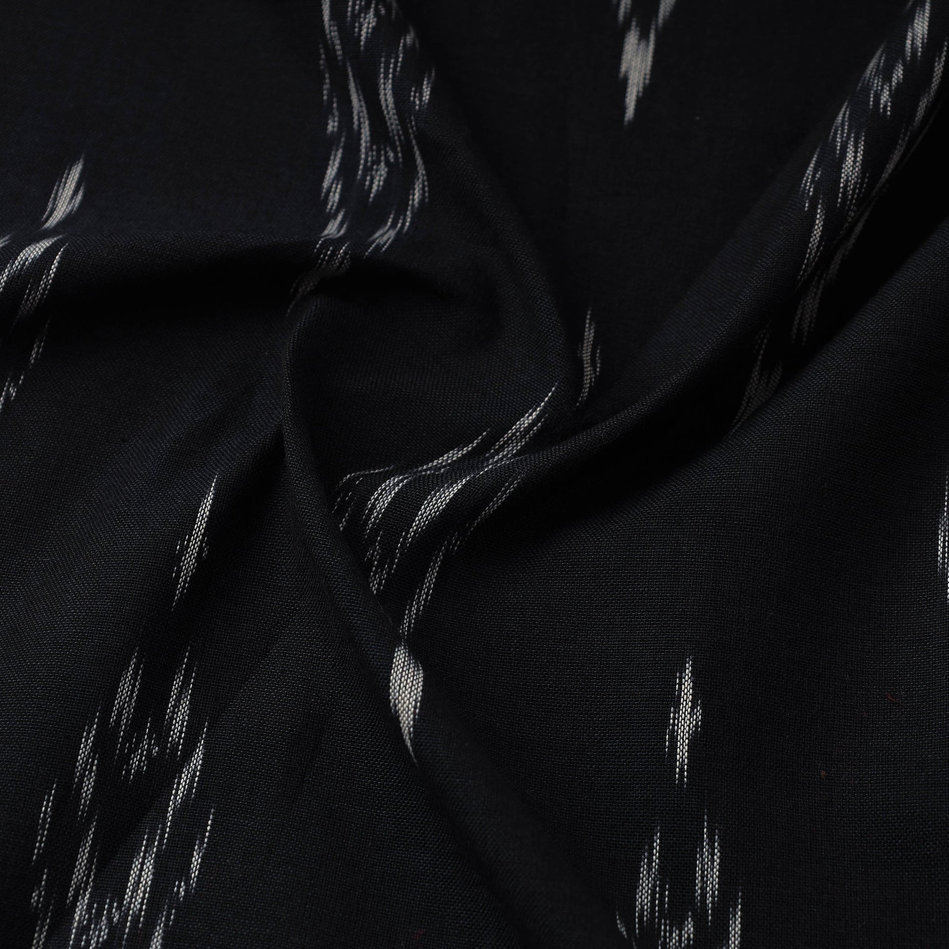 Black - Handloom Cotton Pochampally Ikat Fabric 20