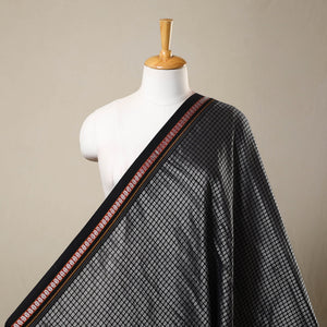 Black - Karnataka Weave Cotton Khun Fabric 04