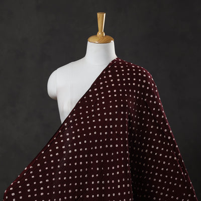 Brown - Kutch Tie-Dye Cotton Bandhani Fabric 12