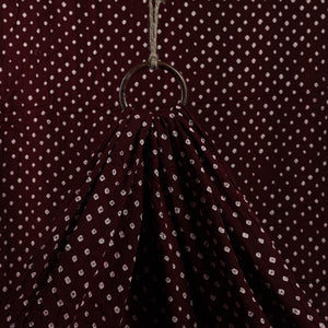 Brown - Kutch Tie-Dye Cotton Bandhani Fabric 12