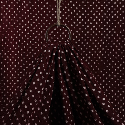 Brown - Kutch Tie-Dye Cotton Bandhani Fabric 12