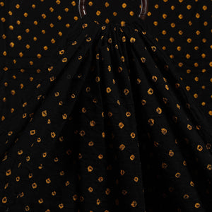 Black - Kutch Tie-Dye Cotton Bandhani Fabric 15