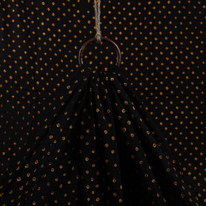 Black - Kutch Tie-Dye Cotton Bandhani Fabric 15