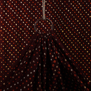 Brown - Kutch Tie-Dye Cotton Bandhani Fabric 11