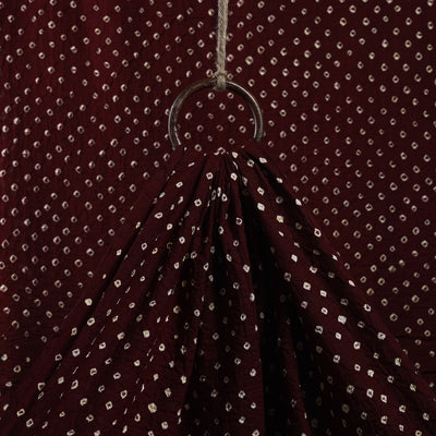 Brown - Kutch Tie-Dye Cotton Bandhani Fabric 24