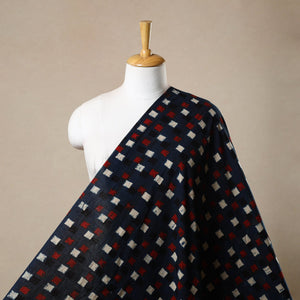 Blue - Block Print Cotton Natural Dyed Ajrakh Fabric 01