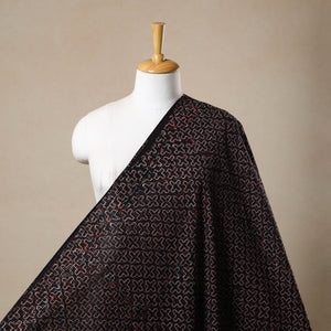 Black - Block Print Cotton Natural Dyed Ajrakh Fabric 21