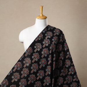 Black - Block Print Cotton Natural Dyed Ajrakh Fabric 27