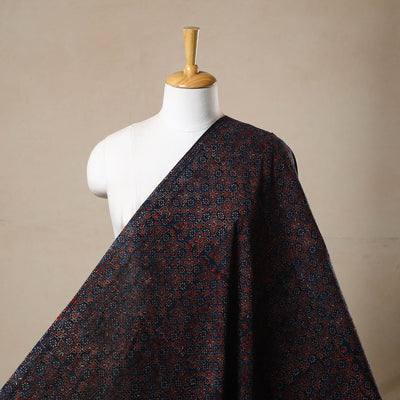 Blue - Block Print Cotton Natural Dyed Ajrakh Fabric 29