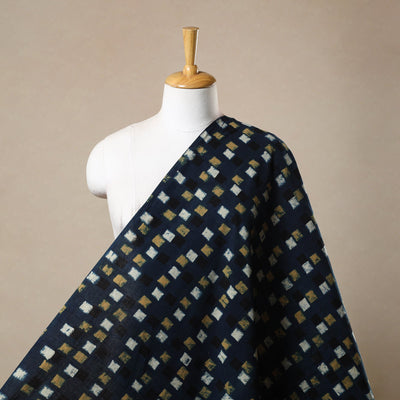Blue - Block Print Cotton Natural Dyed Ajrakh Fabric 31