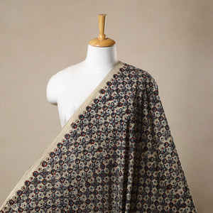 Beige - Block Print Cotton Natural Dyed Ajrakh Fabric 35