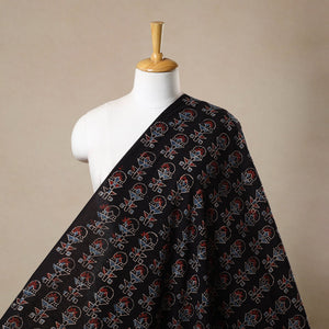 Black - Block Print Cotton Natural Dyed Ajrakh Fabric 39