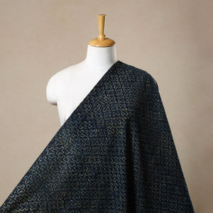 Blue - Block Print Cotton Natural Dyed Ajrakh Fabric 41