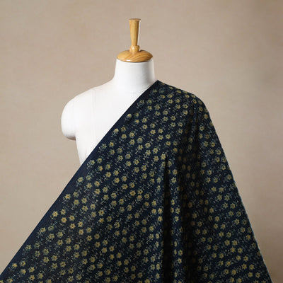 Blue - Block Print Cotton Natural Dyed Ajrakh Fabric 58
