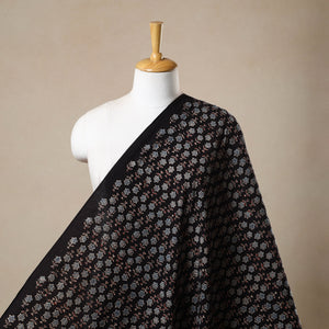 Black - Block Print Cotton Natural Dyed Ajrakh Fabric 59