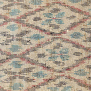Beige - Pure Handloom Raw Silk Pochampally Ikat Fabric 02