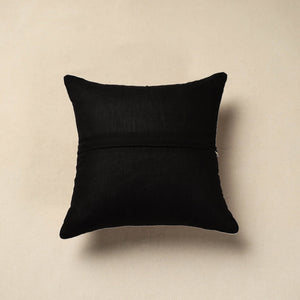 Black - Cotton Block Printed Bagru Cushion Cover 35