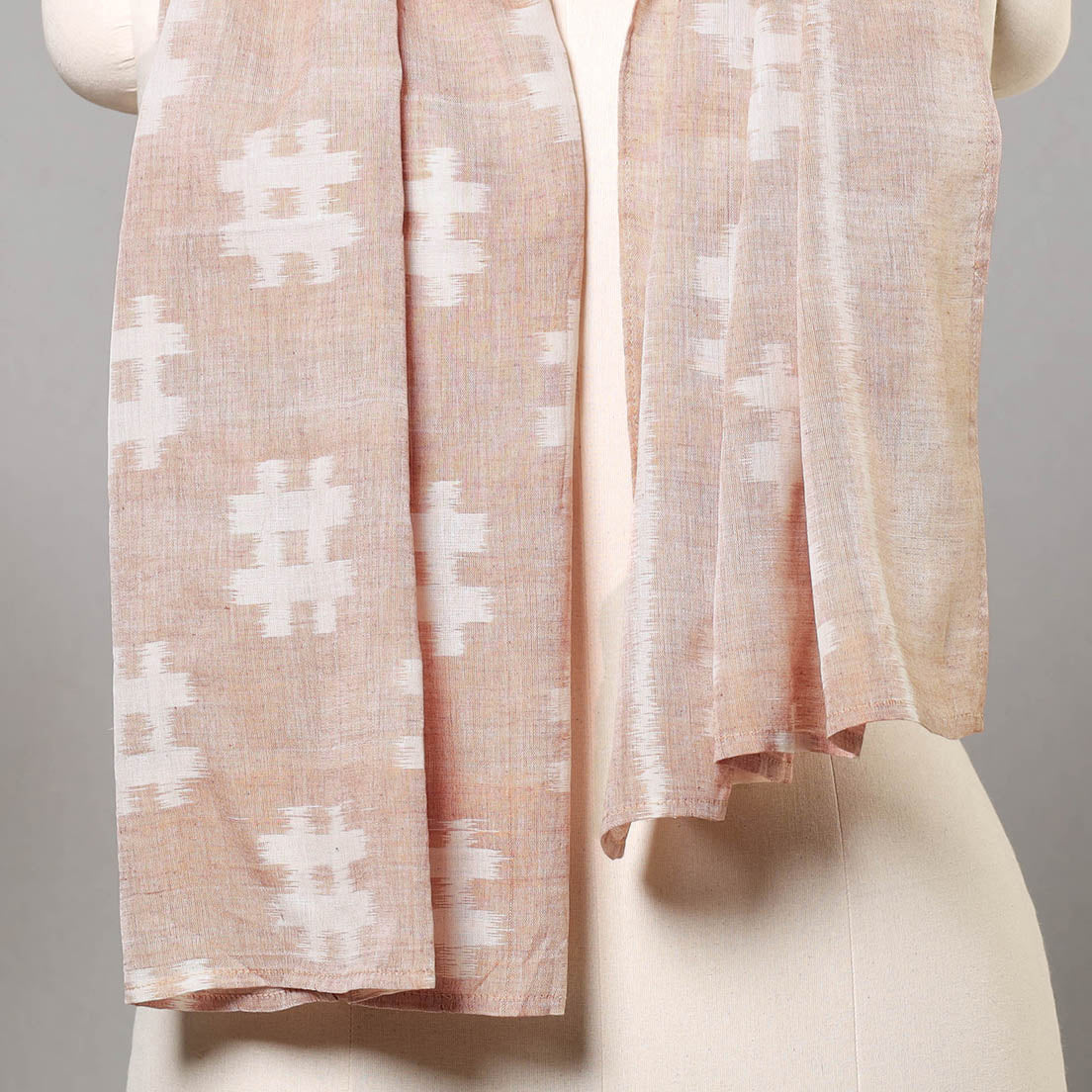 Brown - Maniabandha Ikat Handloom Cotton Stole