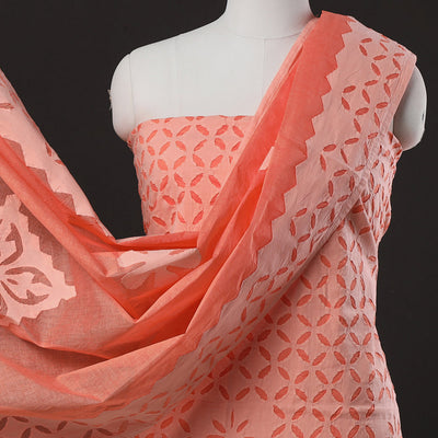 3pc Cut Work Cotton Barmer Applique Dress Material 06