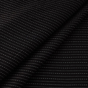Black - Prewashed Running Stitch Cotton Fabric 32