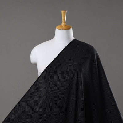 Black - Prewashed Running Stitch Cotton Fabric 32