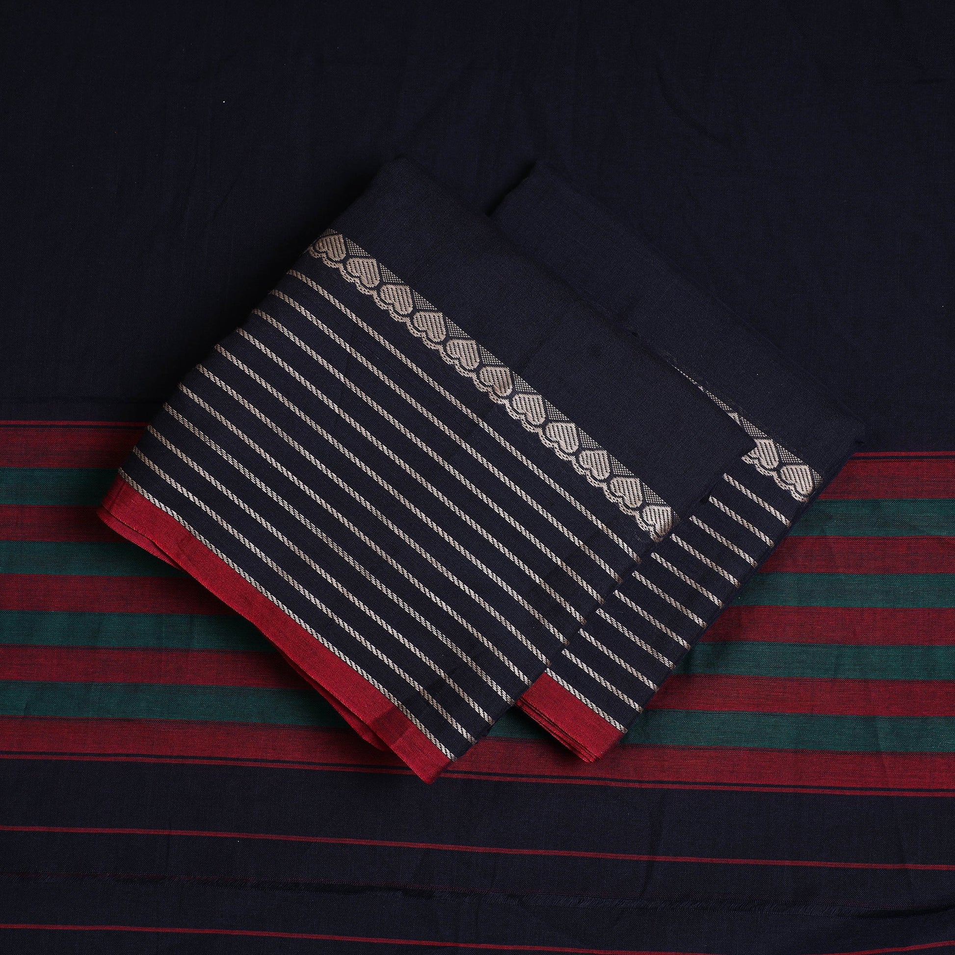 white christmas dresses Green Dharwad Cotton Dress Material – Weaves of Tradition main image 0