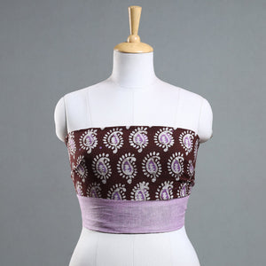 Brown - Batik Printed Cotton Blouse Piece