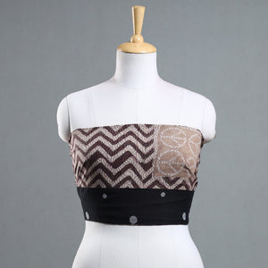 Brown - Bindaas Block Printed Cotton Blouse Piece