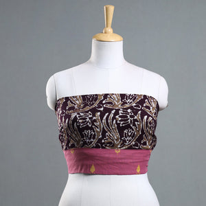 Brown - Batik Printed Cotton Blouse Piece