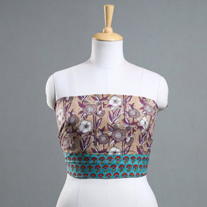 Brown - Sanganeri Block Printed Cotton Blouse Piece