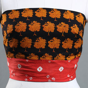 Black - Bagh Block Printed Cotton Blouse Piece
