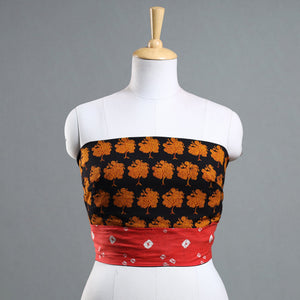 Black - Bagh Block Printed Cotton Blouse Piece