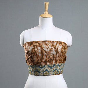 Brown - Jaipur Printed Silk Cotton Blouse Piece