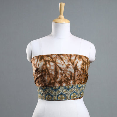 Brown - Jaipur Printed Silk Cotton Blouse Piece