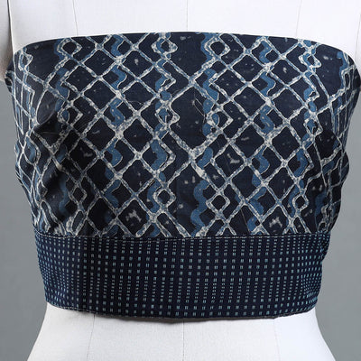 Black - Jaipur Printed Silk Cotton Blouse Piece