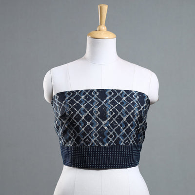 Black - Jaipur Printed Silk Cotton Blouse Piece