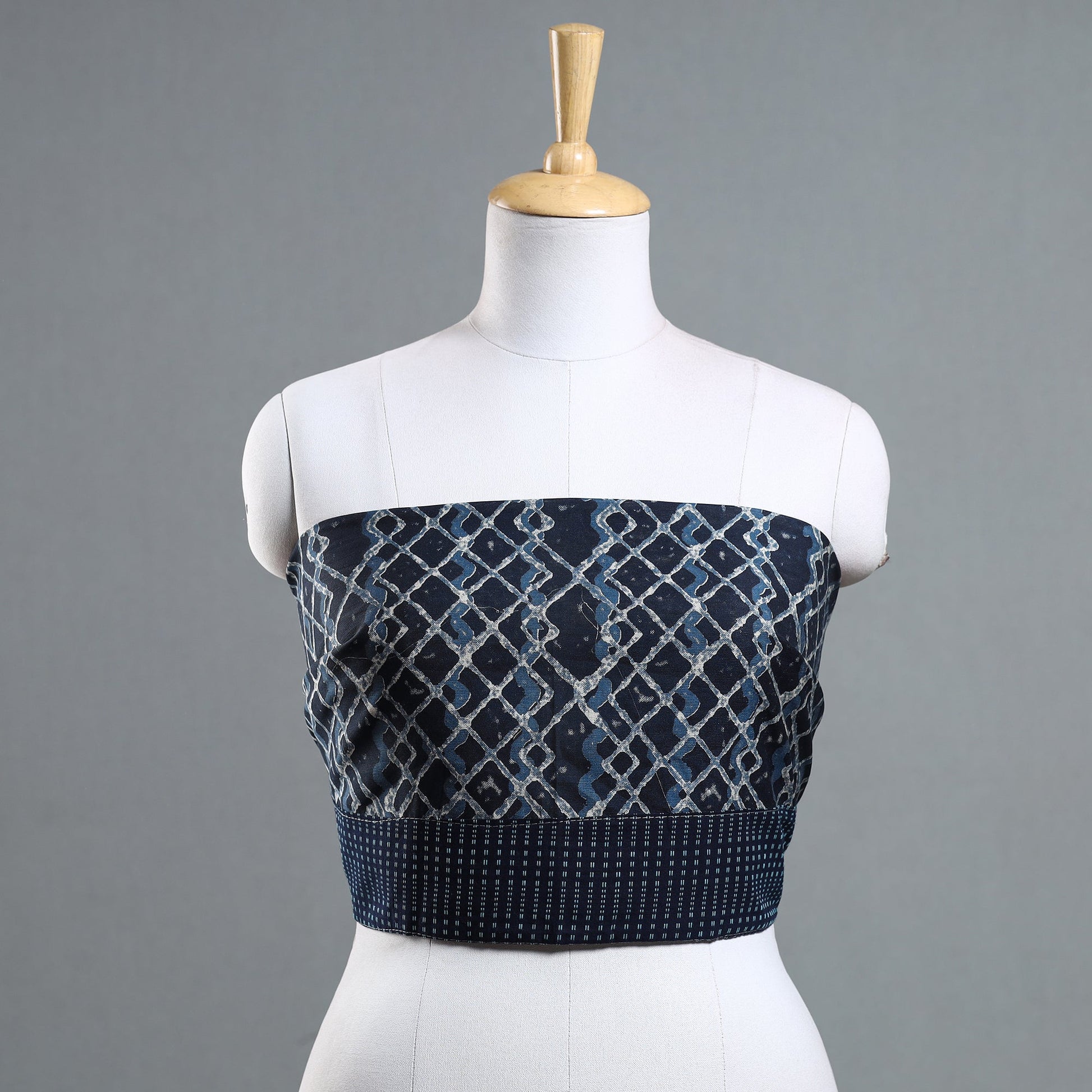 Black - Jaipur Printed Silk Cotton Blouse Piece