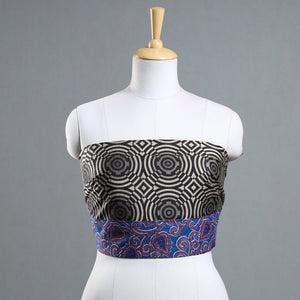 Black - Jaipur Printed Silk Cotton Blouse Piece