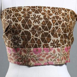 Brown - Jaipur Printed Silk Cotton Blouse Piece
