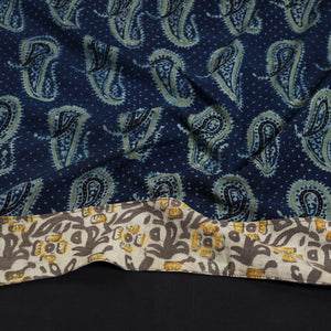 Blue - Ajrakh Block Printed Cotton Blouse Piece