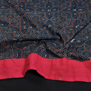 Blue - Ajrakh Block Printed Cotton Blouse Piece