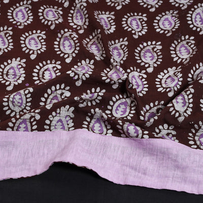 Brown - Batik Printed Cotton Blouse Piece