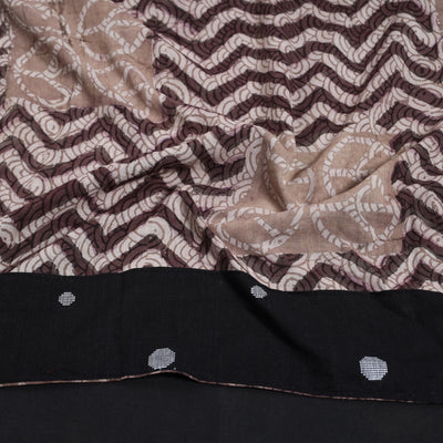 Brown - Bindaas Block Printed Cotton Blouse Piece