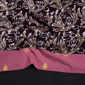 Brown - Batik Printed Cotton Blouse Piece