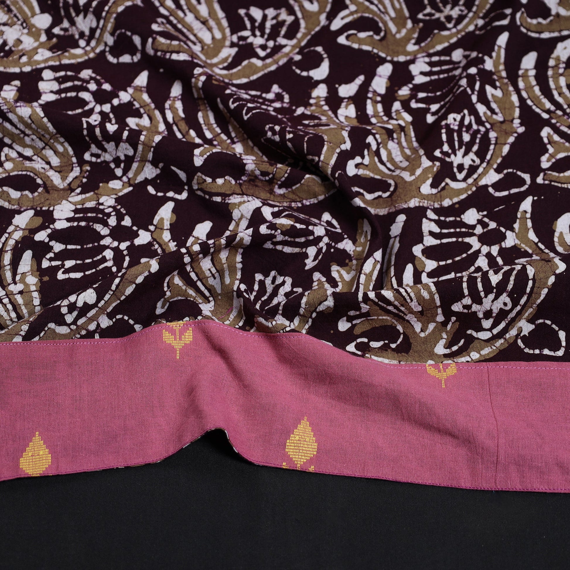 Brown - Batik Printed Cotton Blouse Piece