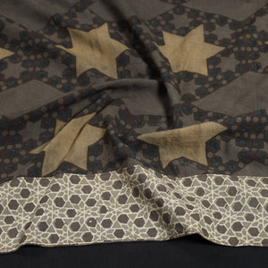 Brown - Ajrakh Block Printed Cotton Blouse Piece