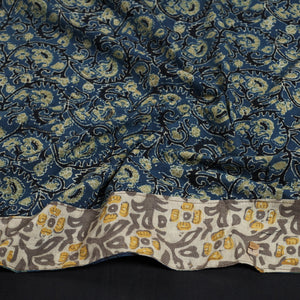 Blue - Ajrakh Block Printed Cotton Blouse Piece