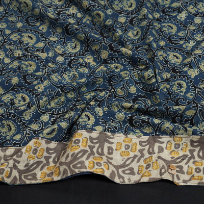 Blue - Ajrakh Block Printed Cotton Blouse Piece