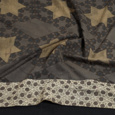 Brown - Ajrakh Block Printed Cotton Blouse Piece